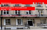 STS Student Handbook 2019 - 20 · STS academics, our professional services team, and fellow students all pitch in to make the department what it is: a friendly, close-knit student