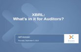 Name of Presentation · 2013-09-11 · XBRL is a New Language • Instance document: ... • XBRL tags are linked to business information – with the proper “reader” they can