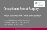 Oncoplastic Breast Surgery Day/Documents/Dr... · 2019-03-07 · The New Paradigm –Treat the Patient Survivorship “The appearance of the breast is a critical component in the