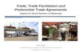 Trade, Trade Facilitation and Preferential Trade Agreements Myanmar... · 2017-06-16 · 1 2710 Petroleum oils and oils obtained from bituminous minerals 2,005,467 2 8517 Telephone