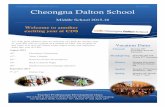 Cheongna Dalton Middle School 2015-2016 Cheongna Dalton · PDF file 2019-11-03 · Cheongna Dalton Middle School 2015-2016 Cheongna Dalton School Middle School 2015-16 Vacation Dates