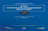 SUNY CORPORATE ENGAGEMENT BOOTCAMP€¦ · BOOTCAMP 8 9 THURSDAY, OCT 19 12:30pm – 1:00pm Registration - NanoFab South Rotunda 1:00pm – 1:30pm Welcome - NanoFab South Auditorium