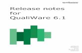 Release notes for QualiWare 6coe.qualiware.com/wp-content/uploads/2017/09/Release...QualiWare ApS Ryttermarken 15 DK-3520 Farum Denmark Tel: +45 4547 0700 Fax:+45 4547 0770 qualiware.com