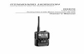 6 Watt VHF/FM Floating Class D DSC Marine Transceiver with ... · Page 6 HX870 1 GENERAL INFORMATION The STANDARD HORIZON HX870 Portable Marine transceiver is designed to be used