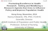 CIHR’s Institute of Population and Public Healthrfs2.fhb.gov.hk/images/events/HRS2014/Dr_Nancy_Edwards.pdf · Canada’s health care system •Constitutionally under provincial