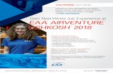 Gain Real-World Job Experience at EAA AIRVENTURE OSHKOSH …/media/files/eaa/volunteer/... · OSHKOSH ™ 2018 VOLUNTEER:JULY 23-29 Volunteer your time and receive: > AirVenture admission