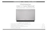 Dishwasher Use Care Manual - Thor Kitchen...dishwasher when it is operating. Do not use the dishwasher if it has a damaged power line or plug, and do not plug the dishwasher into a