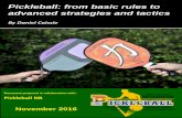 Pickleball: from basic rules to advanced strategies and tactics · 2018-10-12 · Proper stroke techniques and practicing drills can significantly improve your game and these aspects