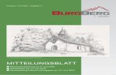 MITTEILUNGSBLATT - Gemeinde Burgberg...1 RATHAUS Freitag, 3. Juni 2016 – Ausgabe 11 Steinebichlkapelle in Burgberg, Walter Reitstetter MITTEILUNGSBLATT Gemeinderatssitzung am 6.