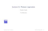 Lecture 6: Poisson regression€¦ · EDA for Poisson regression For the Poisson model Yi » Poisson(tiexi tﬂ) ind:) ln(„i) = ln(ti)+xt iﬂ (⁄) If we only have a single obs.