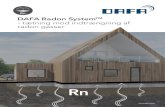 Rn DAFA Radon SystemTM – tætning mod indtrængning af radon gasser · 2020-05-07 · radon gasser Rn Dansk/MAJ 2020. Værd at vide om radon Radon = radioaktiv gas Radon er en naturligt