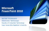 Microsoft PowerPoint 2010 · Microsoft PowerPoint เป นโปรแกรมที่ใช สําหรับ ... (New) , บันทึก (Save) ฯลฯ 2. แถบเครื่องมือด