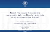 Nobel Prizes and the scientific community: Why do Russian ... · 1.Nobel Prize winners (N = 494) from 1947 to 2013 in physics, chemistry, medicine and economic sciences (Nobelprize.org)