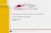 ”Extending eID authentication across Europe” · Stork 2.0 is an EU co-funded project INFSO-ICT-PSP-297263 ”Extending eID authentication across Europe” "Success of National