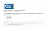 MS Word and PDF Accessibility Checklists · MS Word and PDF Accessibility Checklists What is an accessible document? An accessible document is one in which users living with a disability