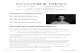 Darren Christian McIntyre Christian McIntyre -Resume... · Darren Christian McIntyre 3 | P a g e darrenmcintyre1980@hotmail.com +1 917 608 8651 GUEST ARTIST EXPERIENCE As a Guest
