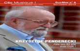 Krzysztof PenderecKi · 2018-11-26 · ClicMag septembre 2013 3 Krzysztof Penderecki est né à Debica, près de Cracovie, en Pologne, le 23 novembre 1933. Il étudie au conserva-toire