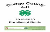 2019-2020 Enrollment Guide - University of Wisconsin-Madison · Water, Wildflowers, Wildlife, Winter Travel ... Welcome to 4-H Youth Development, the largest youth organization in