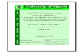 University of Nigeria of Effective... · 2015-08-28 · University of Nigeria Research Publications Author OKONKWO, Maureen Uzoma PG/MBA/2004/36571 Title Challenges of Effective Marketing