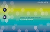 Creating Advantage - Huntsworth · 6/30/2019  · education and market access services for pharmaceutical and biotech clients •We focus on insight-driven strategy underpinned by