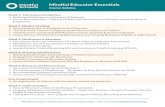 Mindful Educator Essentials · Mindful Educator Essentials Course Syllabus Week 1: Curriculum Introduction Defining Mindfulness for Educators & Students Curriculum Overview – How