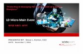 LD Micro Main Event - WidePoint Corporation...MULTI-YEAR CONTRACT VEHICLES with Federal, State & Local, and Commercial Enterprise Customer Relaonships with demonstrated past performance/service