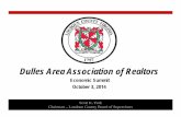 Dulles Area Association of Realtors · 2014-10-03 · Dulles Area Association of Realtors Economic Summit October 3, 2014 Scott K. York Chairman – Loudoun County Board of Supervisors.