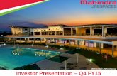 MWC Club@ MWC Chennai Investor Presentation Q4 FY15 · Pune Nagpur NCR Hyderabad Chennai MMR 18% 10% 40% 4% 16% 12% Q4 FY15 City-wise Sales (Value) Pune Nagpur NCR Hyderabad Chennai