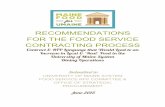 RECOMMENDATIONS FOR THE FOOD SERVICE CONTRACTING … · COVER LETTER June 12th, 2015 To: The University of Maine System Office of Strategic Procurement and the Food Service Request