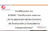 Cerﬁcación en: EC0091 “Veriﬁcación externa de la operación ...ceimco.com/servicios/2018/EC0091 Verificación... · Alineada al Estándar de Competencia EC de referencia.