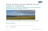 Park House Farm Wind Farm, Lowca, Cumbria · 2020-06-27 · Park House Farm Wind Farm: Report to Inform HRA Stage 1 & 2 Cannock Wind Farm Services ii May 2020 A108663 WYG Environment