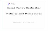 Great Valley Basketball Policies and Procedures · 2017-03-31 · While officiating, you are teaching the players how to play basketball the correct way. This is not high school basketball