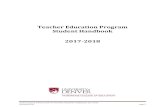 Teacher Education Program Student Handbook 2017-2018morgridge.du.edu/.../2017/06/TEP...18-FINAL-6-2-17.pdfCURRICULUM & INSTRUCTION TEP MASTERS PROGRAM HANDBOOK 2017-2018 Revised 6/2/17