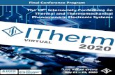 The 19th Intersociety Conference on · endeavor to have you enjoy the virtual conference and come back to attend again in the future. We hope that you enjoy the wide variety of technical