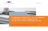 Independence of judges: judicial perceptions and formal ... · of judicial independence held by citizens and judges at country level. As the survey among judges provides much detail,