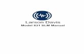 Model 831 Reference Manual - Larson Davis · 2020-06-04 · I831.01 Rev T Model 831 SLM Manual Table of Contents Chapter 1 831 Features 1-1 Hardware Features .....1-1 Basic Measurements