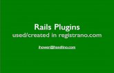 Rails Plugins - COSCUP · acts_as_state_pattern • 裝作會狀態範式，讓 物件的行為隨著狀態 的改變而改變 • 和多出品 class Event < ActiveRecord::Base acts_as_state
