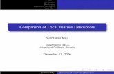 Comparison of Local Feature Descriptorsyang/courses/cs294-6/maji-presentation.pdfVarious Feature Descriptors Scale Invariant Feature Transformation A local image is path is divided