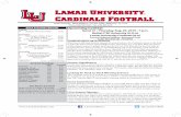 Lamar University Cardinals Footballbethelathletics.com/d/vs_Bethel.pdf · 2019 Schedule/Results Cardinals Open 2019 at Home After one of the most historic seasons in school history,