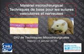 Matériel microchirurgical Techniques de base pour les sutures …handsurgerytutorials.com/assets/techniques-microchir... · 2017-01-18 · Matériel microchirurgical Techniques de