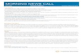 MORNING NEWS CALL - Thomson Reutersshare.thomsonreuters.com/assets/newsletters/morning_News... · 2018-03-29 · MORNING NEWS CALL TOP NEWS • Exchange operator CME Group to buy
