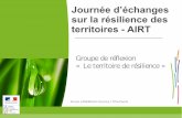 Journée d’échanges sur la résilience des territoires - AIRTwikhydro.developpement-durable.gouv.fr/images/4/48... · – La conception du risque et de la résilience est abordée