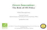 Green Innovation - LCS-RNet · Green Innovation: The Role of STI Policy Pichet Durongkaveroj Secretary General National Science Technology & Innovation Policy Office pichet@sti.or.th