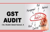 GST AUDIT...Sec. 35 (5) and GST Audit →Sub - sec. (5) of sec 35 of the CGSTAct, 2017 Every registered person whose turnover during a financial year exceeds the prescribed limit shall