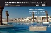 PROMOTING LUXURY LIFE IN ABU DHABI - Khidmahou.khidmah.com/newsletters/issue1/Al Bateen Community...awarded to Khansaheb, LLC. They have been on board since 1st March 2016. Khansaheb