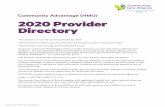 Community Advantage (HMO) 2020 Provider Directory · 2020-07-01 · HO-P007-002-0903C HO-P007-002-0903C Community Advantage (HMO) 2020 Provider Directory This directory is current