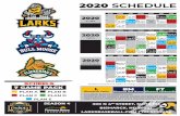 SCHEDULE - Northwoods League · 2020 SCHEDULE • COLORED BLOCKS DENOTE PLAN. • WHITE BLOCKS DENOTE HOME GAMES OUTSIDE OF PLAN. • GRAY BLOCKS DENOTE OFF DAYS UNLESS STATED OTHERWISE.