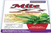 Ready to Use Controls Mites, Safe, effective · 2018-01-05 · PG 2 Mites – (including, but not limited to) Bulb mite, Cyclamen mite, Strawberry spider mite, Pacific spider mite,