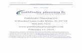 Pathfinder Planning LLC 8 Mischief Lane, Lake Wylie, SC ... · Pathfinder Planning LLC Form ADV Part 2A i Item 1 – Cover Page Pathfinder Planning LLC 8 Mischief Lane, Lake Wylie,