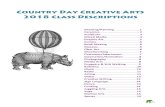 Country Day Creative Arts 2018 Class Descriptionscountrydaycreativearts.com/wp-content/uploads/2018/...UNDERWATER CREATURES Discover the many water dwelling creatures of the world.